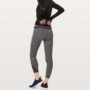 Lululemon Inspire Tight II Heathered Black / Black Size 8